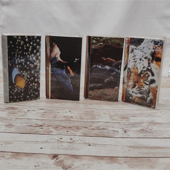Animal Themed Small Travel Journals with Slip Covers, Handmade Small Notebook - Picture 1 of 8